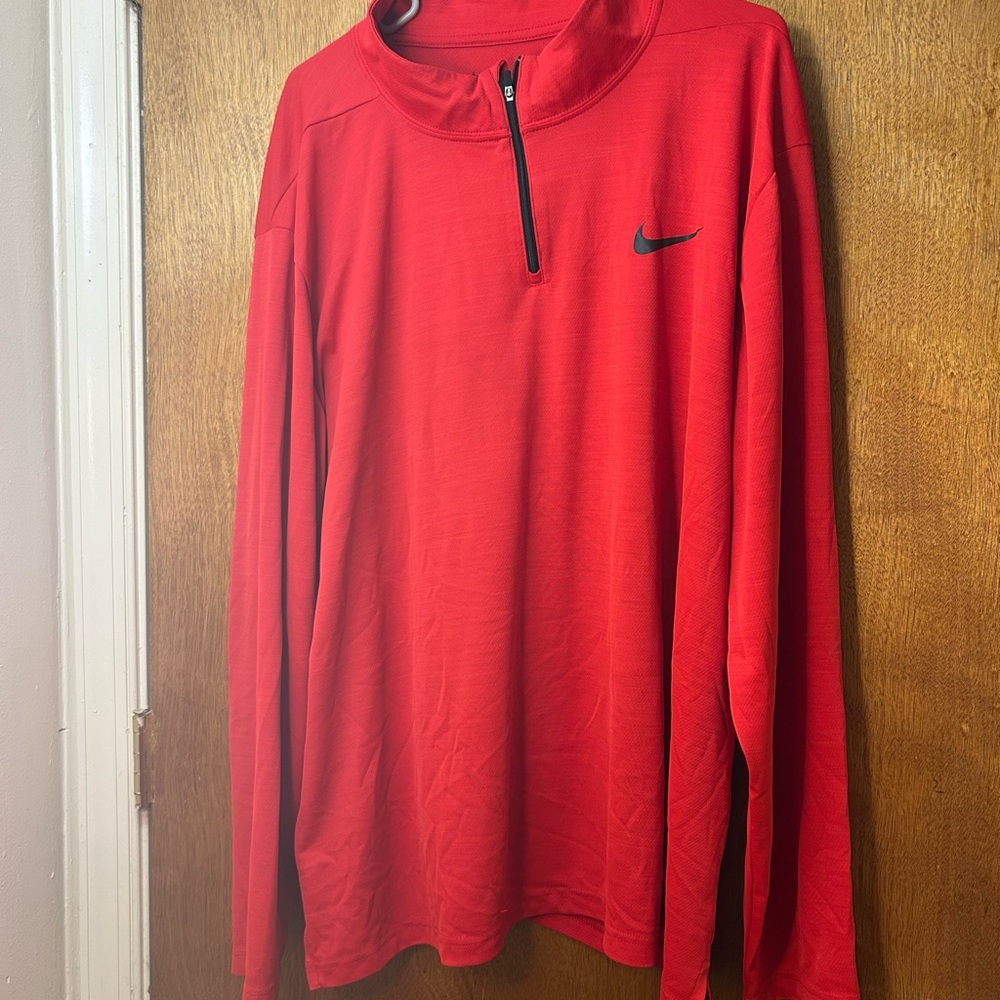 Nike Red Quarter Zip Pullover